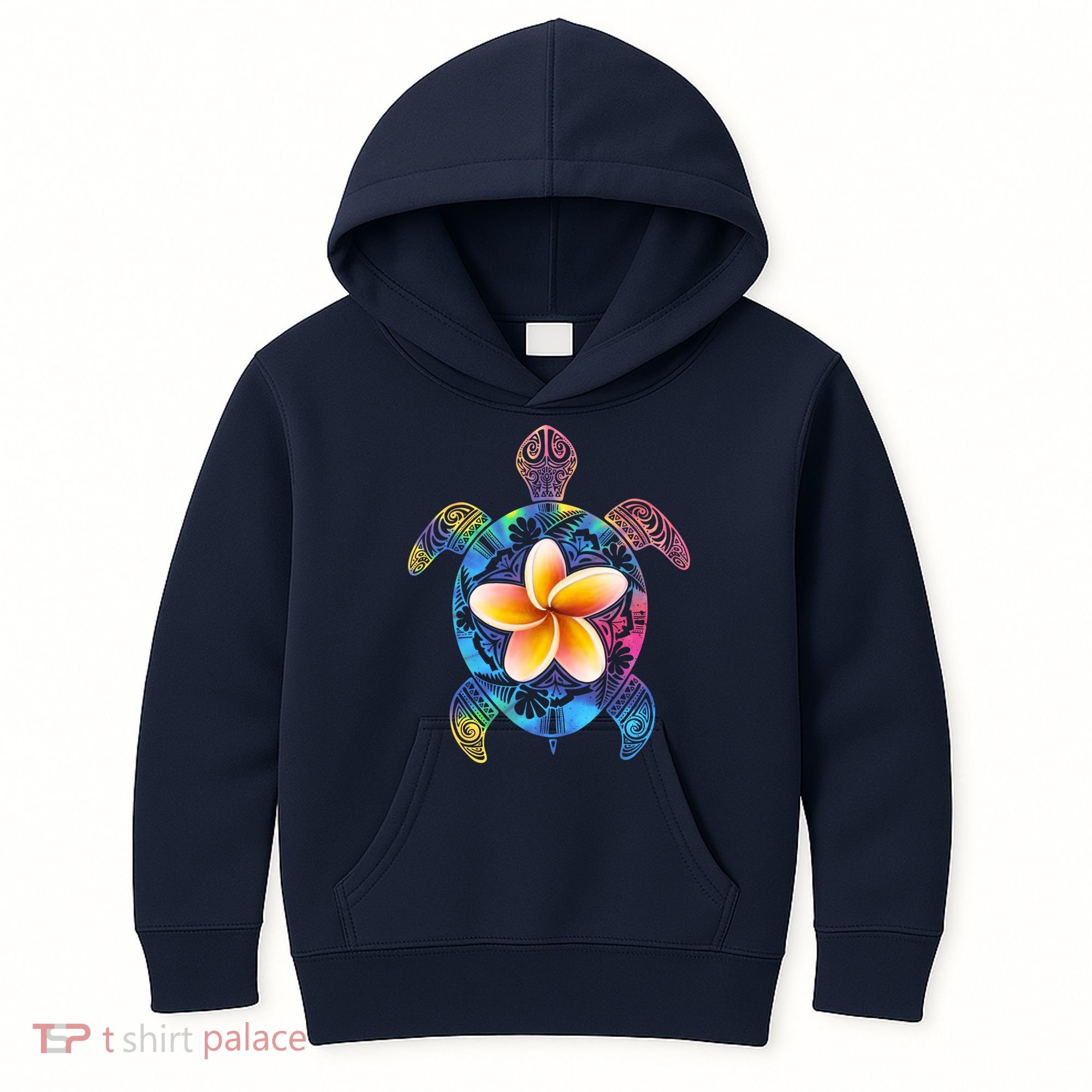 Hawaiian Tie Dye Sea Turtle Kids Hoodie