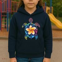 Hawaiian Tie Dye Sea Turtle Kids Hoodie thumb 3