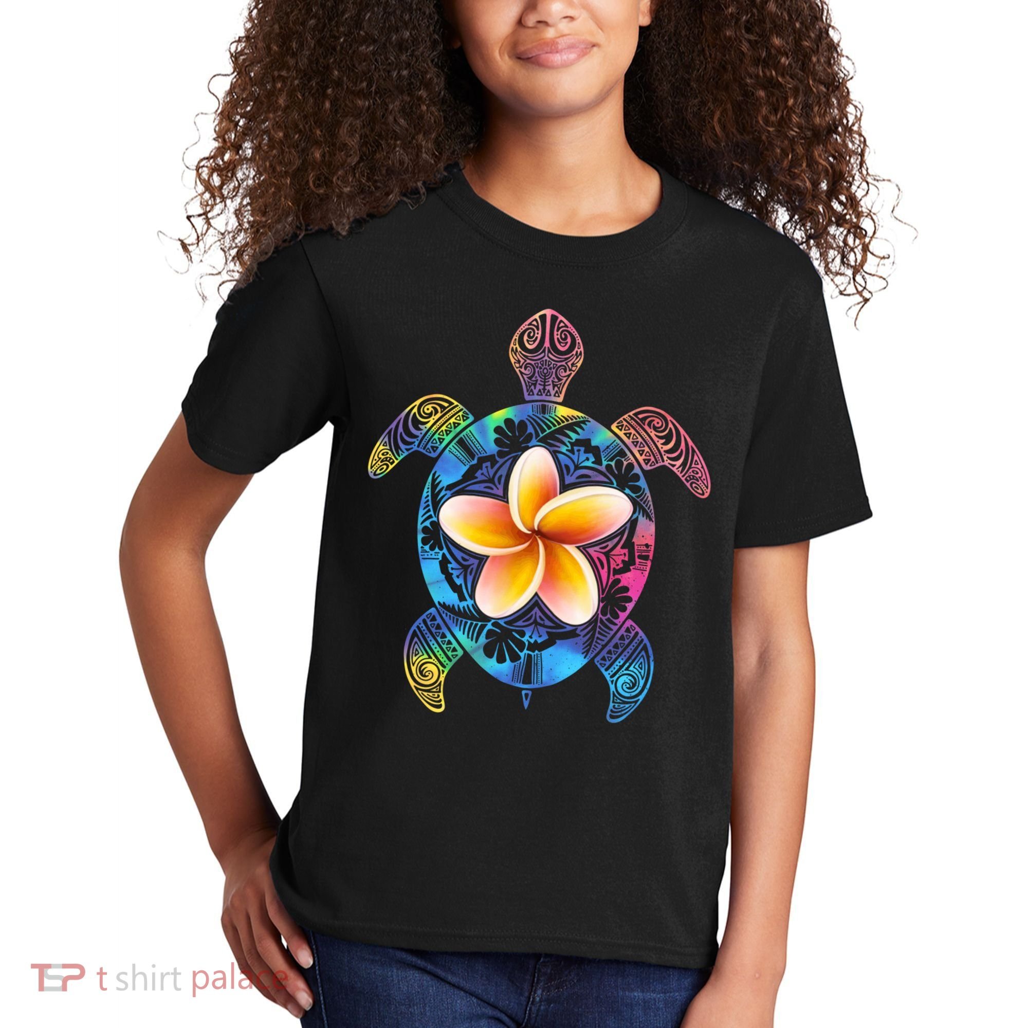 Hawaiian Tie Dye Sea Turtle Kids T-Shirt