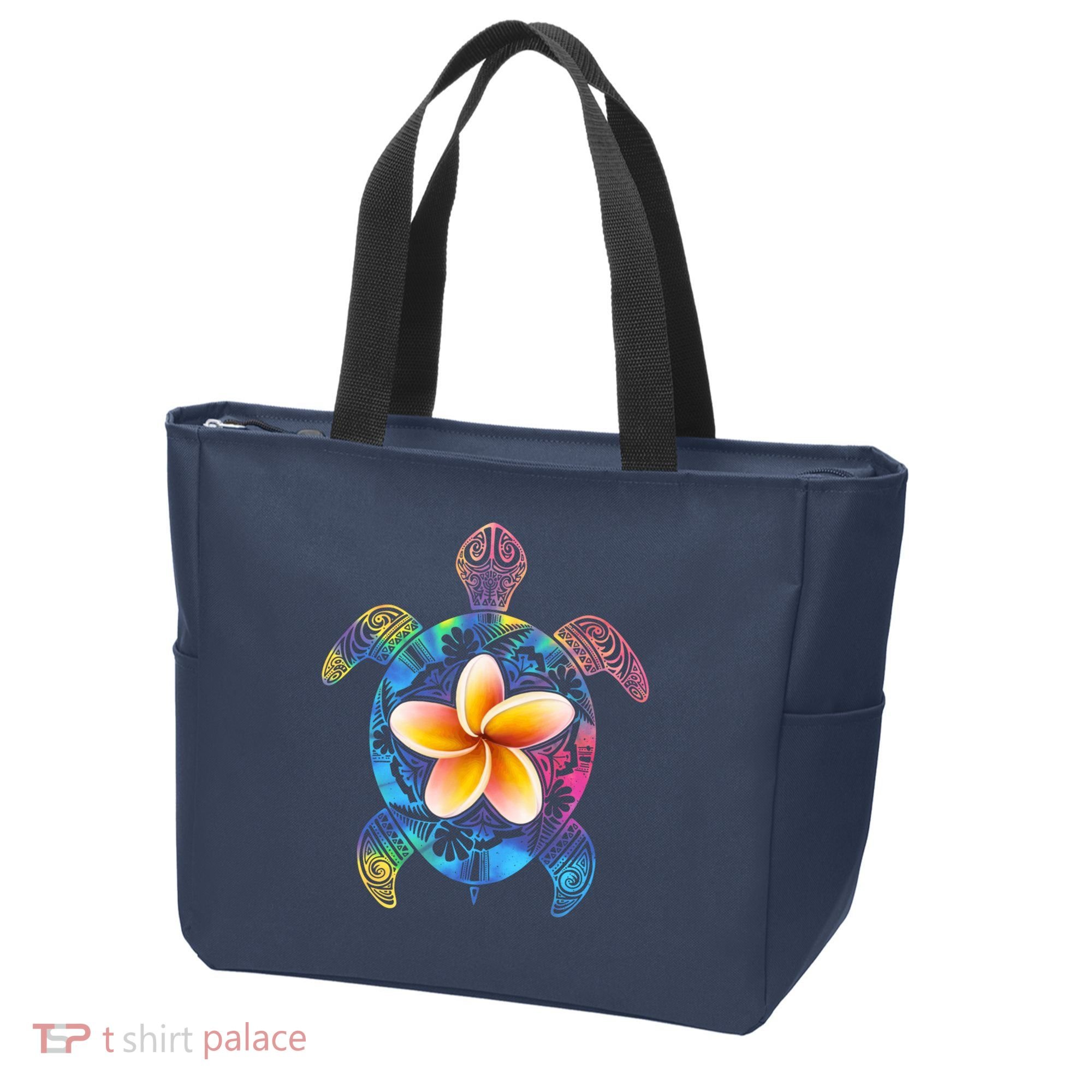 Hawaiian Tie Dye Sea Turtle Tote Bag