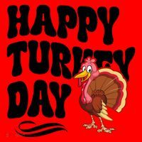 Happy Turkey Day Thanksgiving Holiday Santa Hat thumb 1