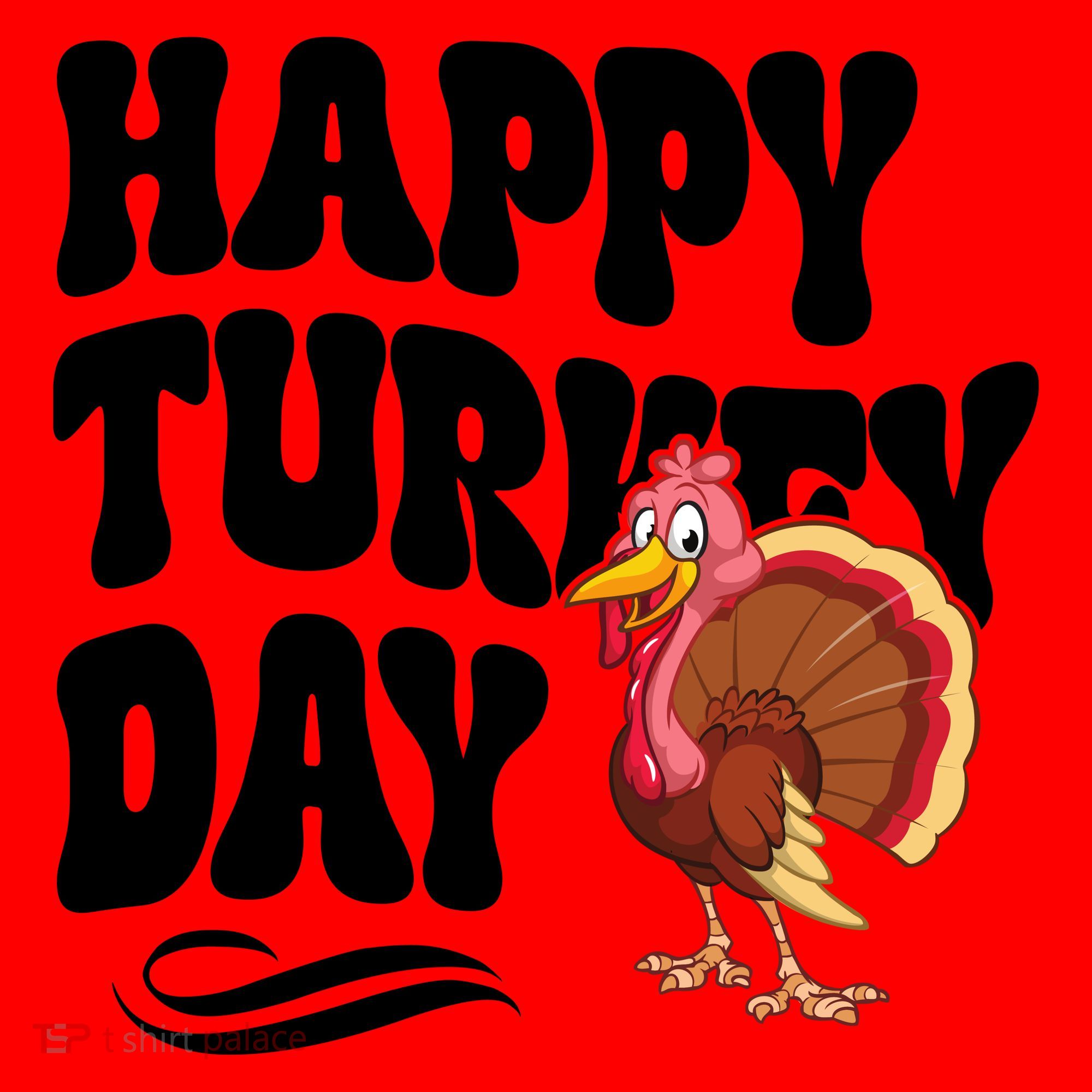 Happy Turkey Day Thanksgiving Holiday Santa Hat