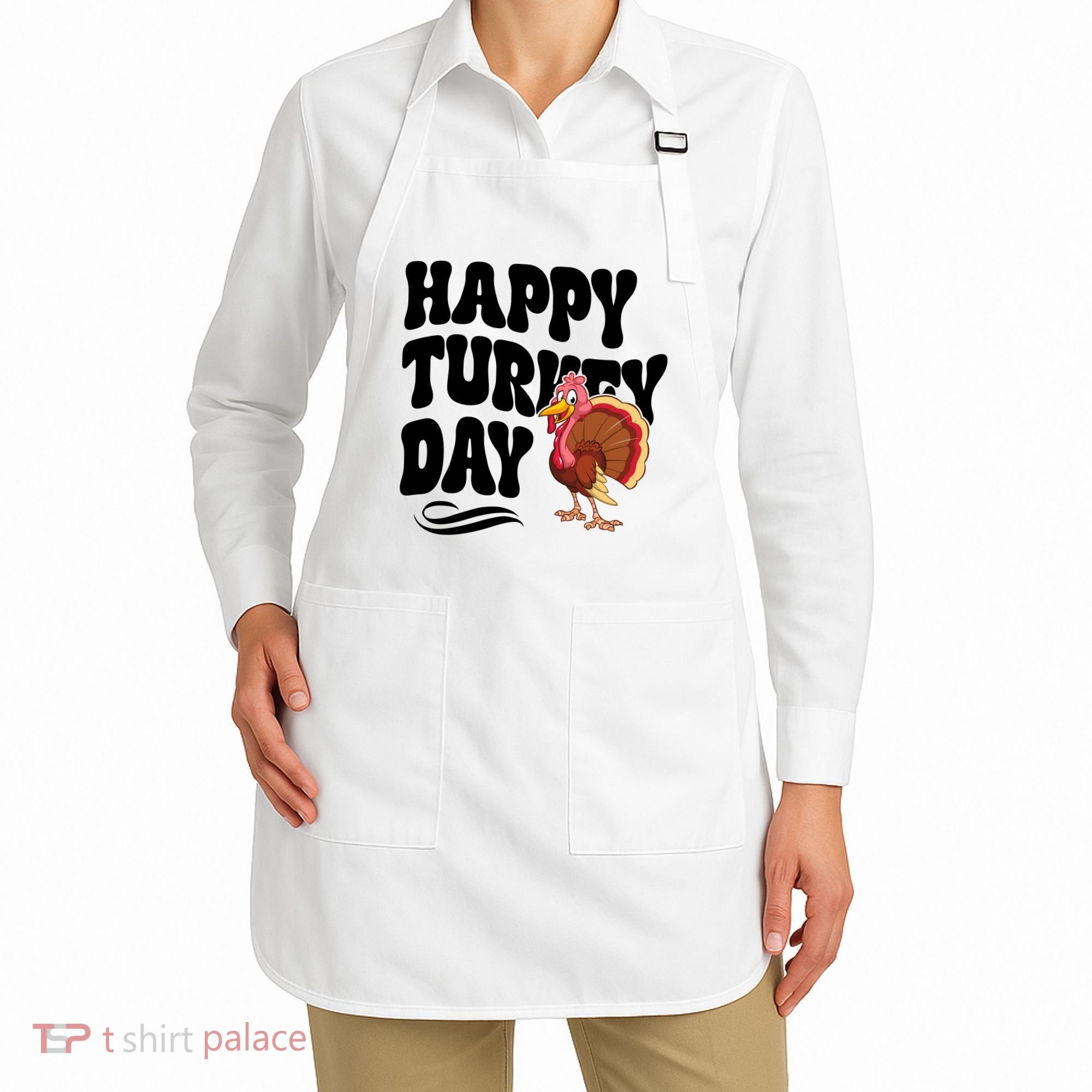 Happy Turkey Day Thanksgiving Holiday Apron