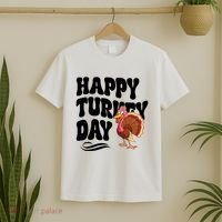 Happy Turkey Day Thanksgiving Holiday T-Shirt thumb 2