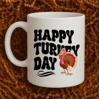 Happy Turkey Day Thanksgiving Holiday Coffee Mug thumb 2