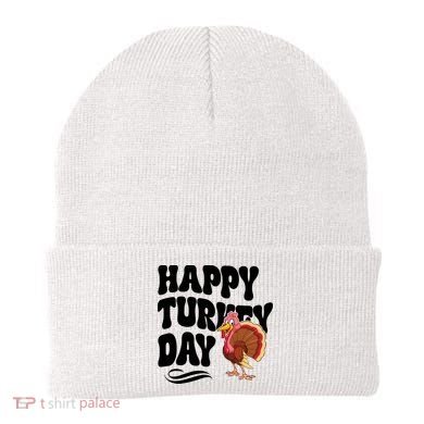 Happy Turkey Day Thanksgiving Holiday Beanie