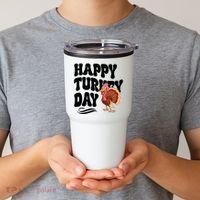 Happy Turkey Day Thanksgiving Holiday Tumbler thumb 2