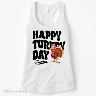 Happy Turkey Day Thanksgiving Holiday Women's Tank Top