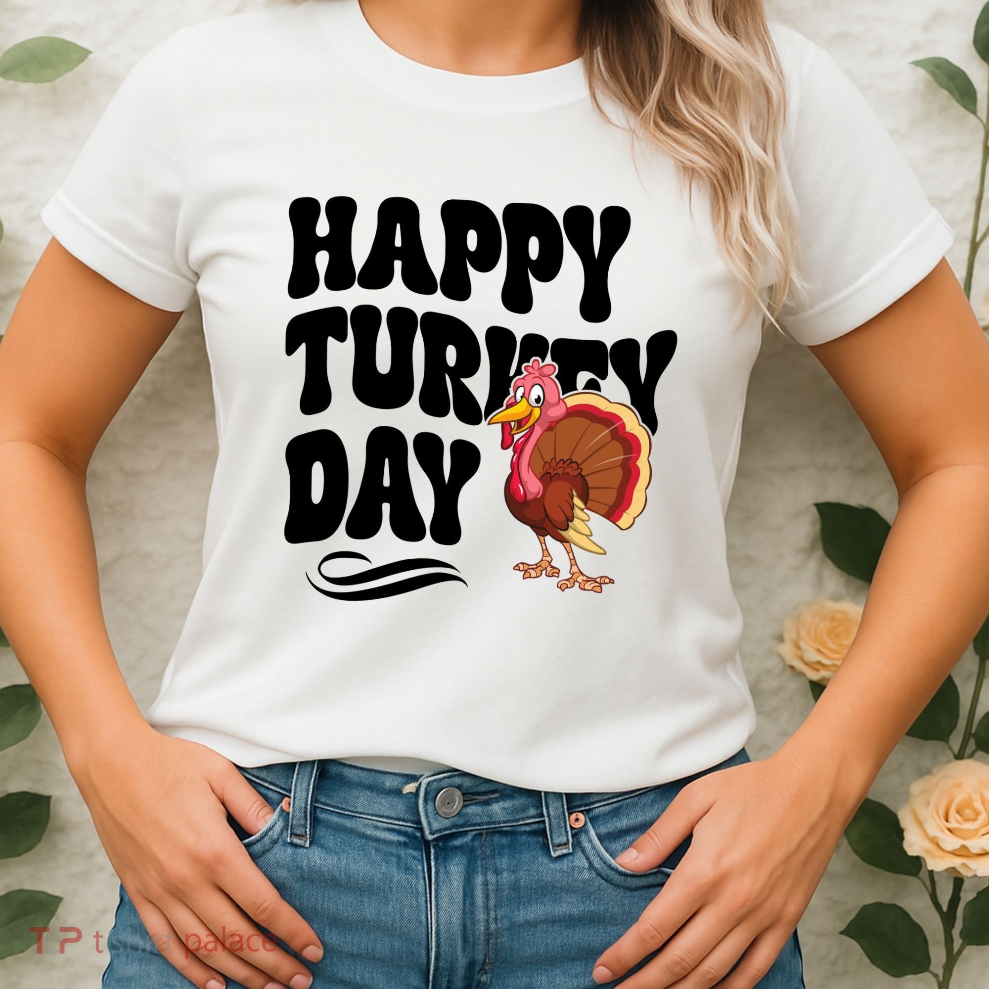 Happy Turkey Day Thanksgiving Holiday Women's T-Shirt