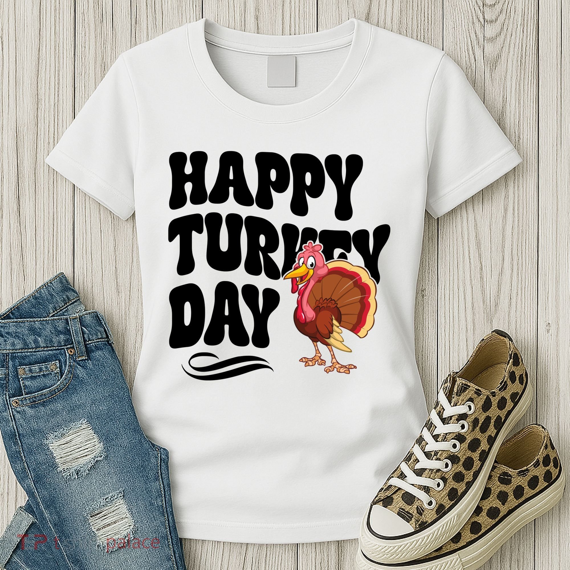 Happy Turkey Day Thanksgiving Holiday Women's T-Shirt