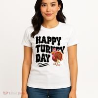 Happy Turkey Day Thanksgiving Holiday Women's T-Shirt thumb 4