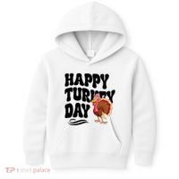 Happy Turkey Day Thanksgiving Holiday Kids Hoodie thumb 0