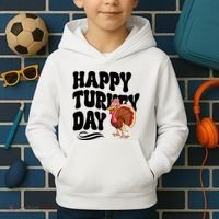 Happy Turkey Day Thanksgiving Holiday Kids Hoodie thumb 2