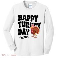 Happy Turkey Day Thanksgiving Holiday Kids Long Sleeve Shirt thumb 0