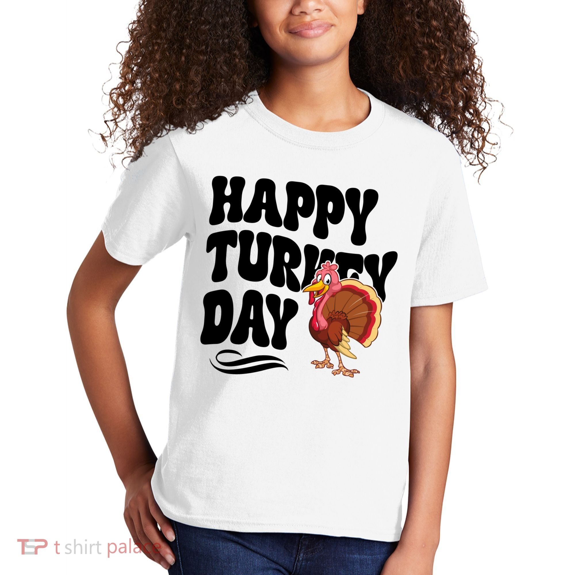 Happy Turkey Day Thanksgiving Holiday Kids T-Shirt