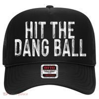 Hit The Dang Ball, Trendy Baseball, Funny Baseball Hat thumb 0