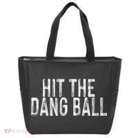 Hit The Dang Ball, Trendy Baseball, Funny Baseball Tote Bag thumb 0