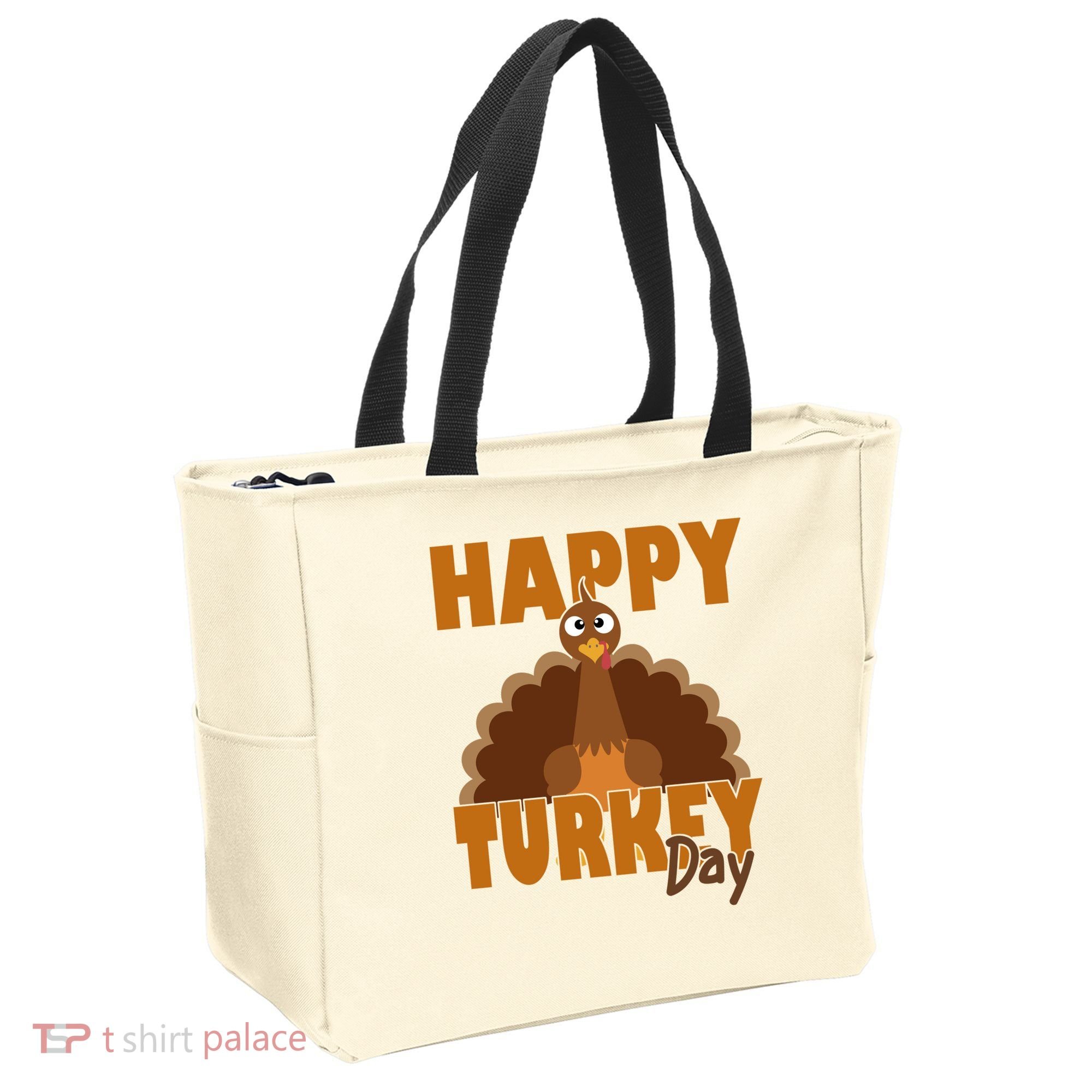 Happy Turkey Day Thanksgiving Holiday Tote Bag