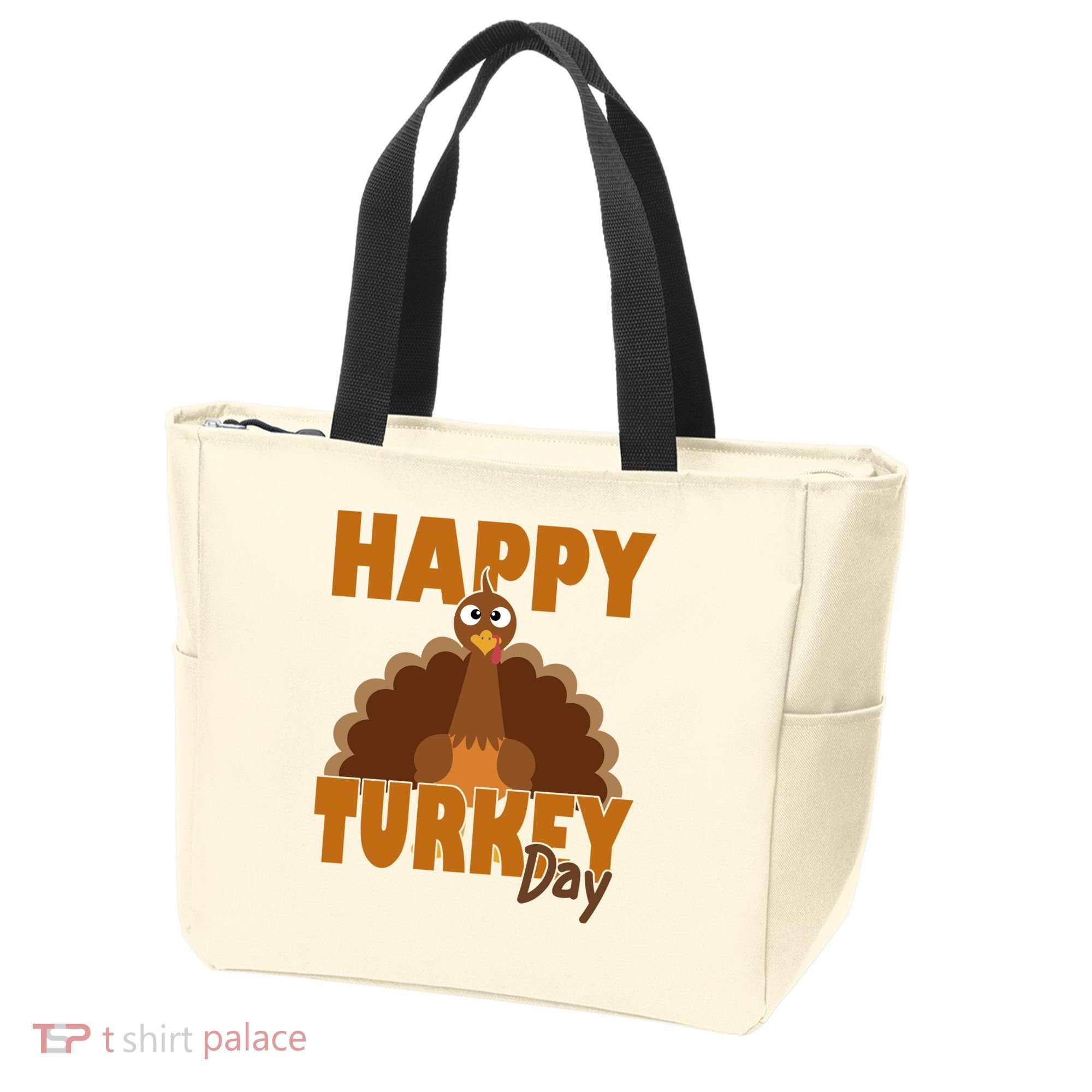 Happy Turkey Day Thanksgiving Holiday Tote Bag