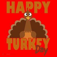Happy Turkey Day Thanksgiving Holiday Santa Hat thumb 1