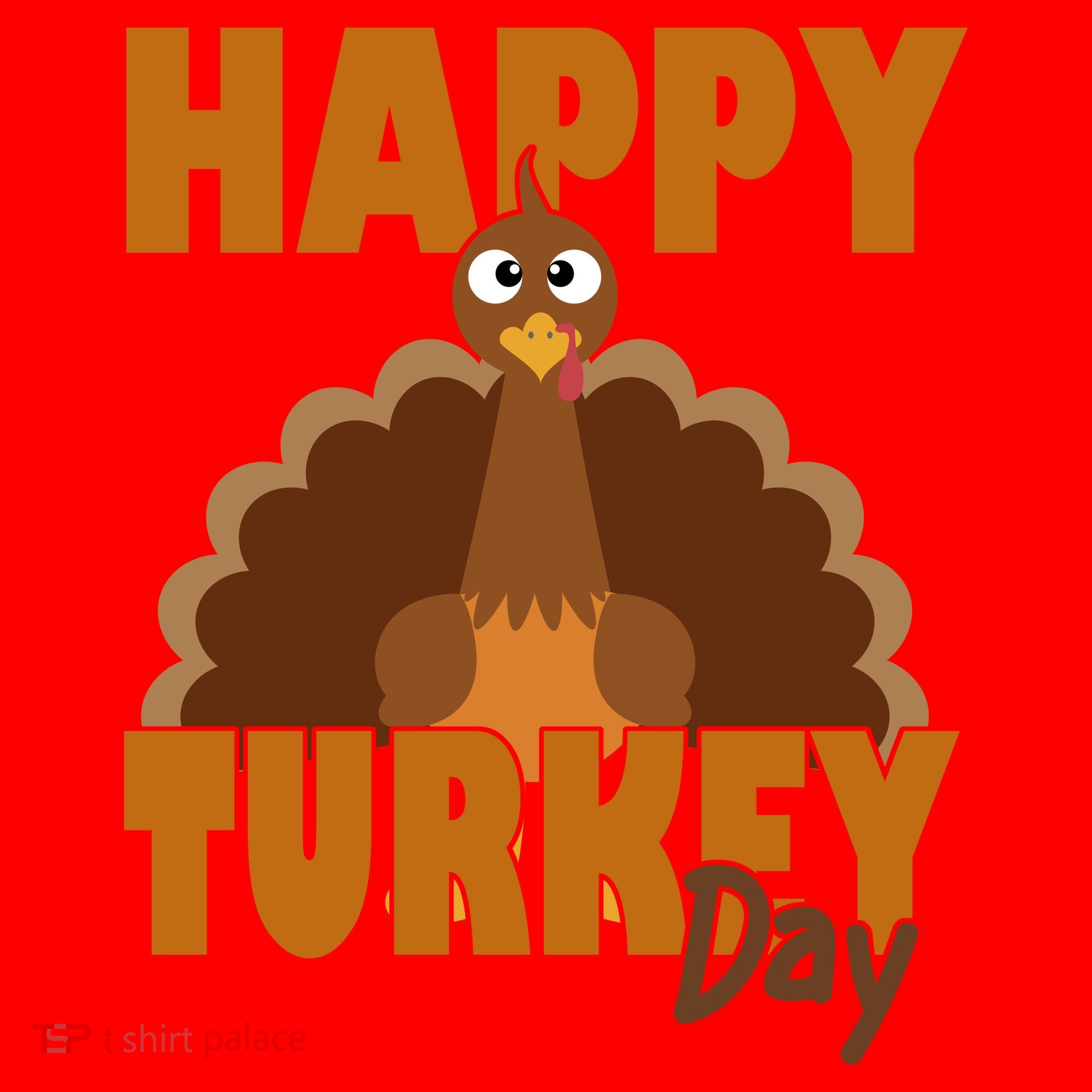 Happy Turkey Day Thanksgiving Holiday Santa Hat