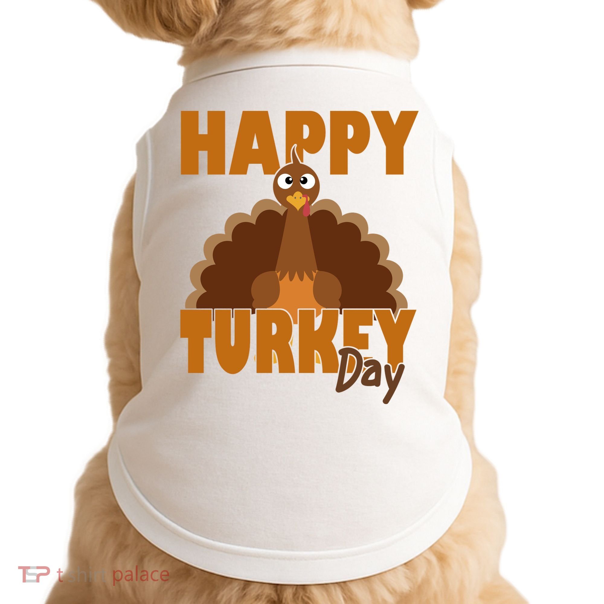 Happy Turkey Day Thanksgiving Holiday Doggie Tank