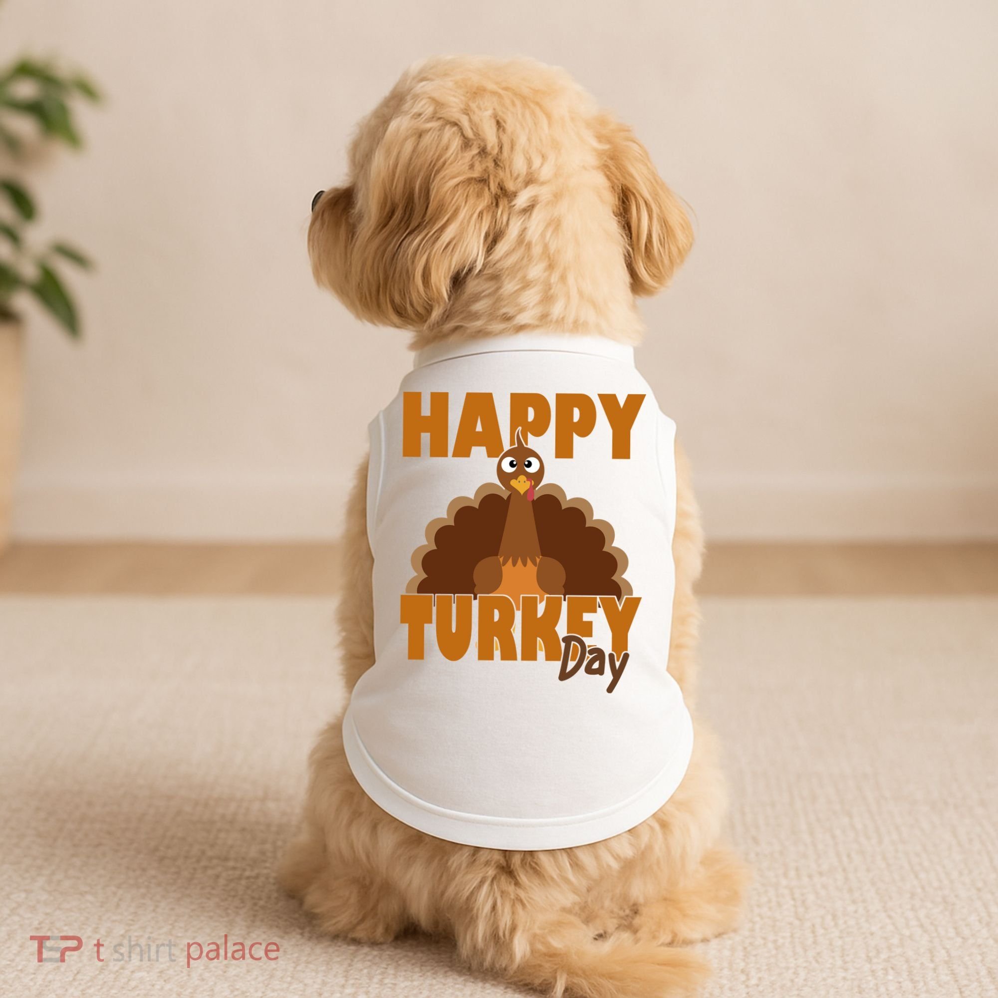 Happy Turkey Day Thanksgiving Holiday Doggie Tank