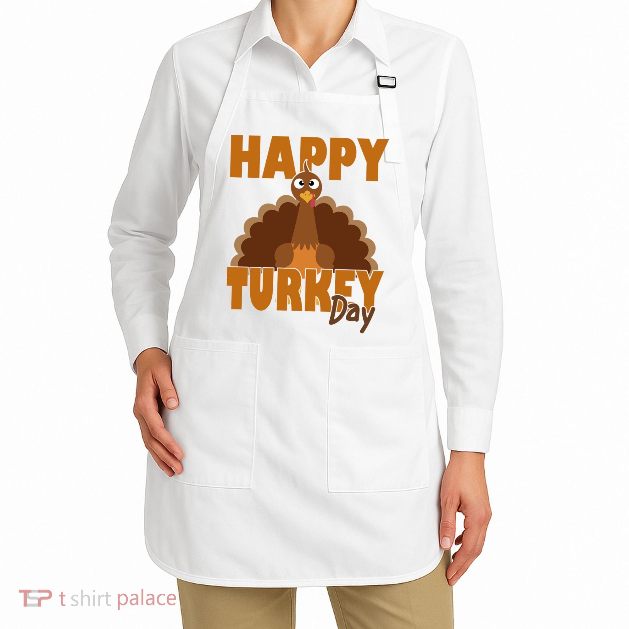 Happy Turkey Day Thanksgiving Holiday Apron