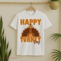 Happy Turkey Day Thanksgiving Holiday T-Shirt thumb 2