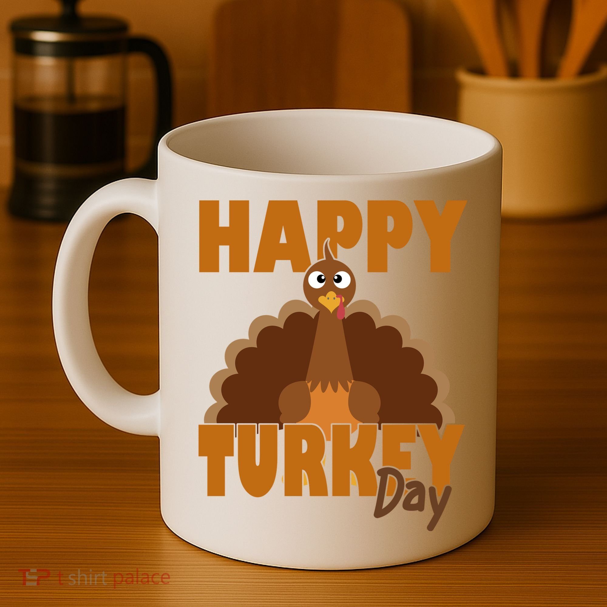 Happy Turkey Day Thanksgiving Holiday Coffee Mug