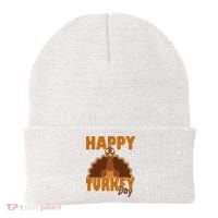 Happy Turkey Day Thanksgiving Holiday Beanie thumb 0