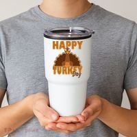 Happy Turkey Day Thanksgiving Holiday Tumbler thumb 2