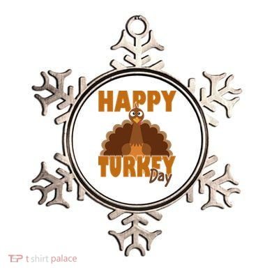 Happy Turkey Day Thanksgiving Holiday Ornament