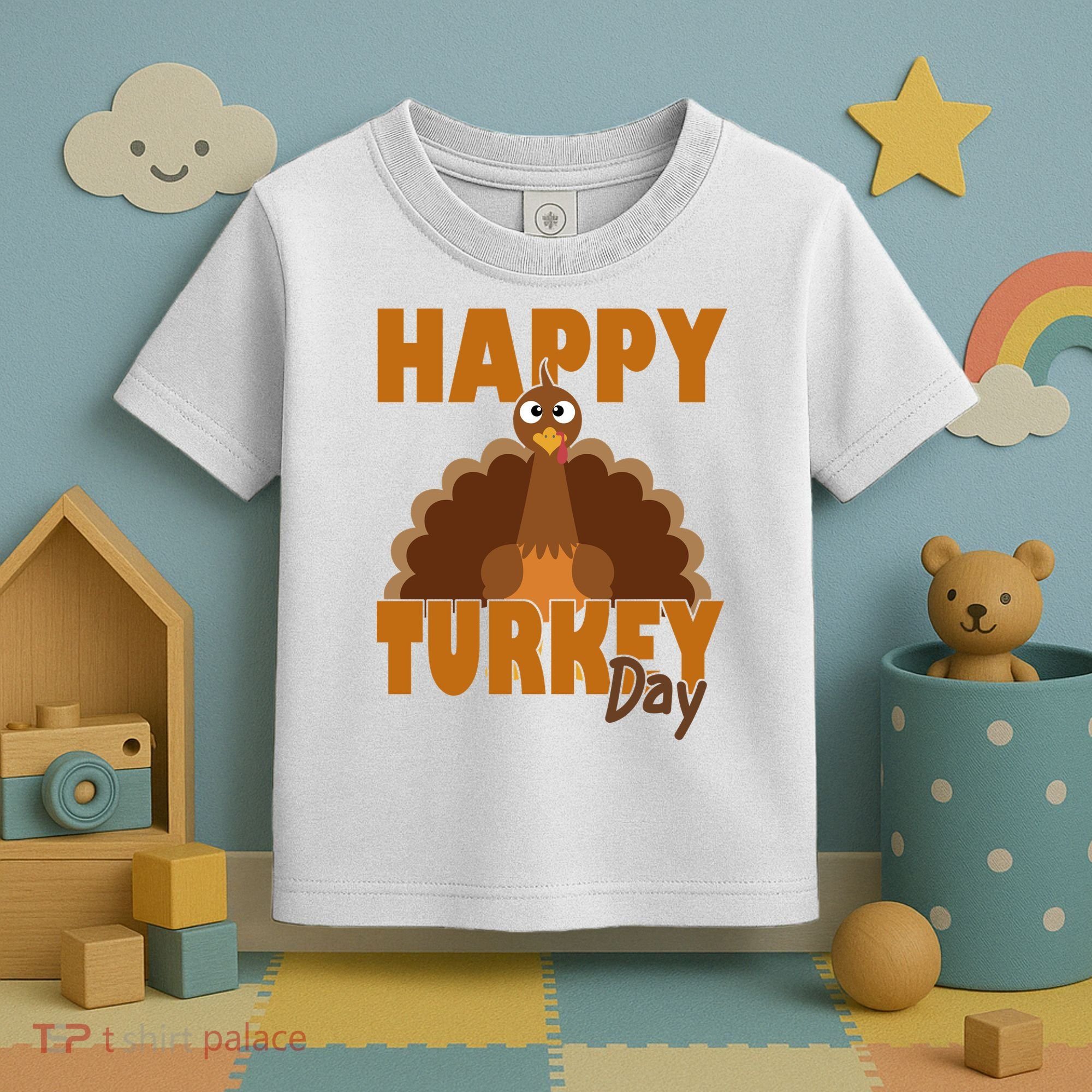 Happy Turkey Day Thanksgiving Holiday Toddler T-Shirt