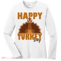 Happy Turkey Day Thanksgiving Holiday Women's Long Sleeve Shirt thumb 0