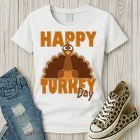 Happy Turkey Day Thanksgiving Holiday Women's T-Shirt thumb 3