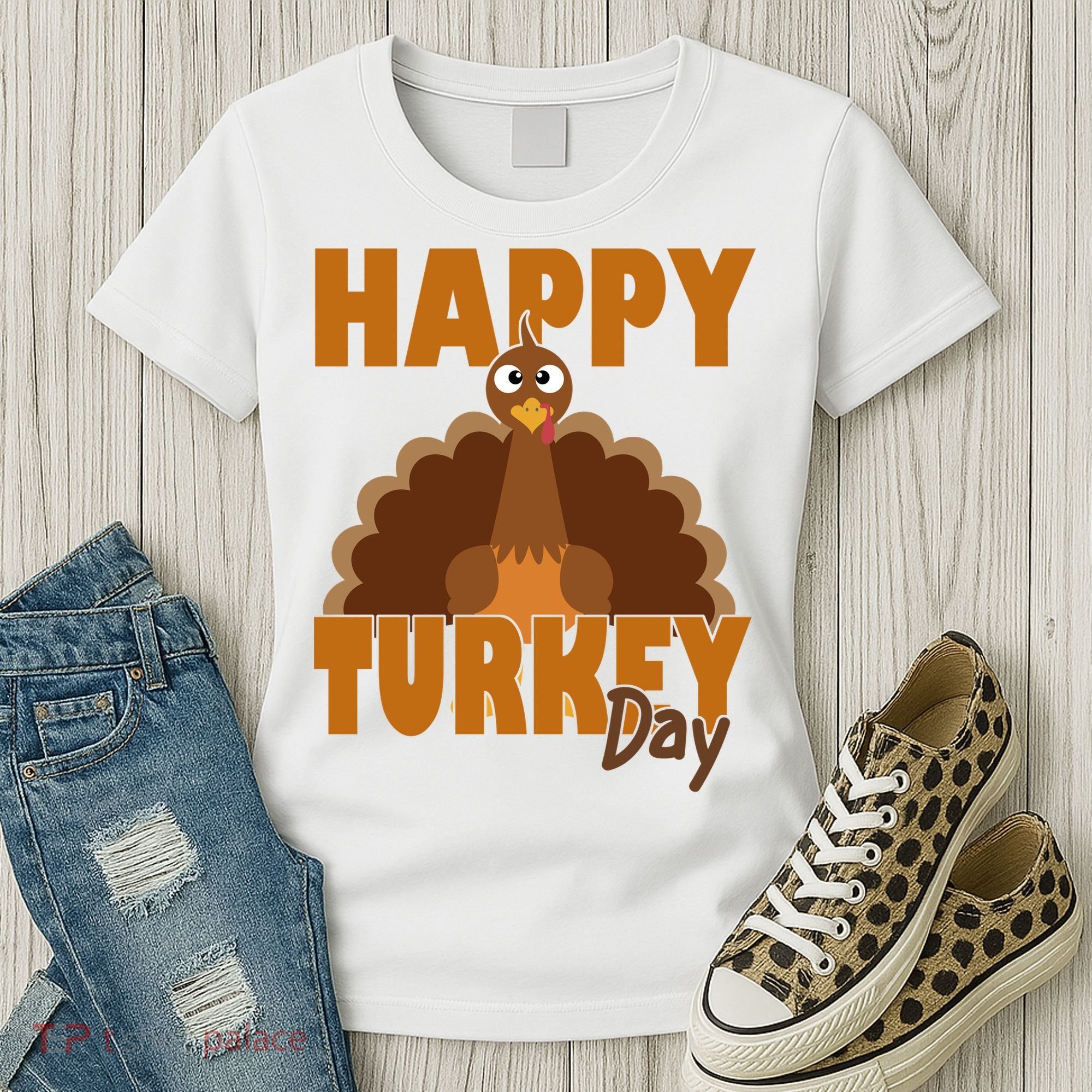 Happy Turkey Day Thanksgiving Holiday Women's T-Shirt