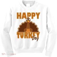 Happy Turkey Day Thanksgiving Holiday Kids Sweatshirt thumb 0