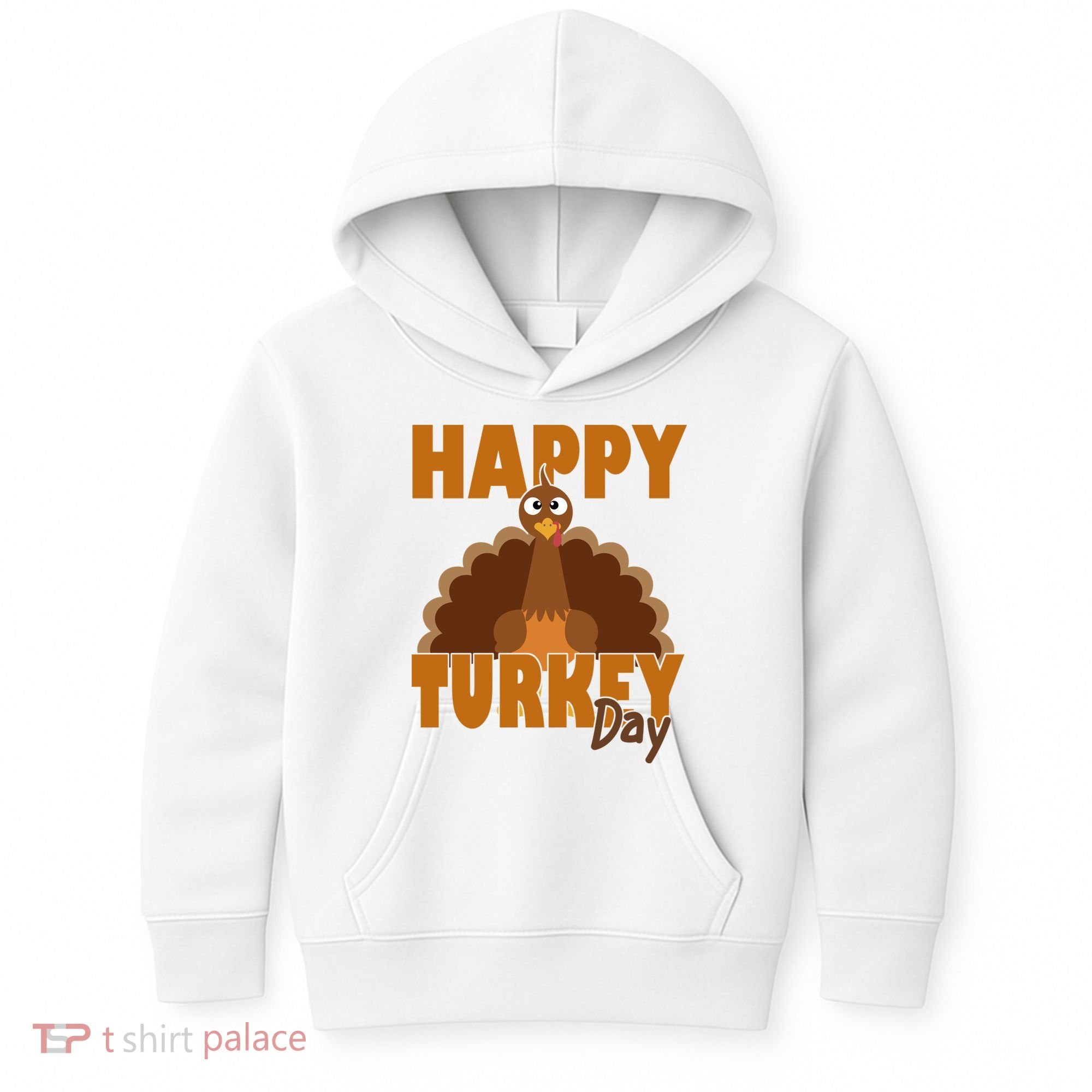 Happy Turkey Day Thanksgiving Holiday Kids Hoodie
