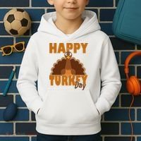 Happy Turkey Day Thanksgiving Holiday Kids Hoodie thumb 2