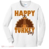 Happy Turkey Day Thanksgiving Holiday Kids Long Sleeve Shirt thumb 0