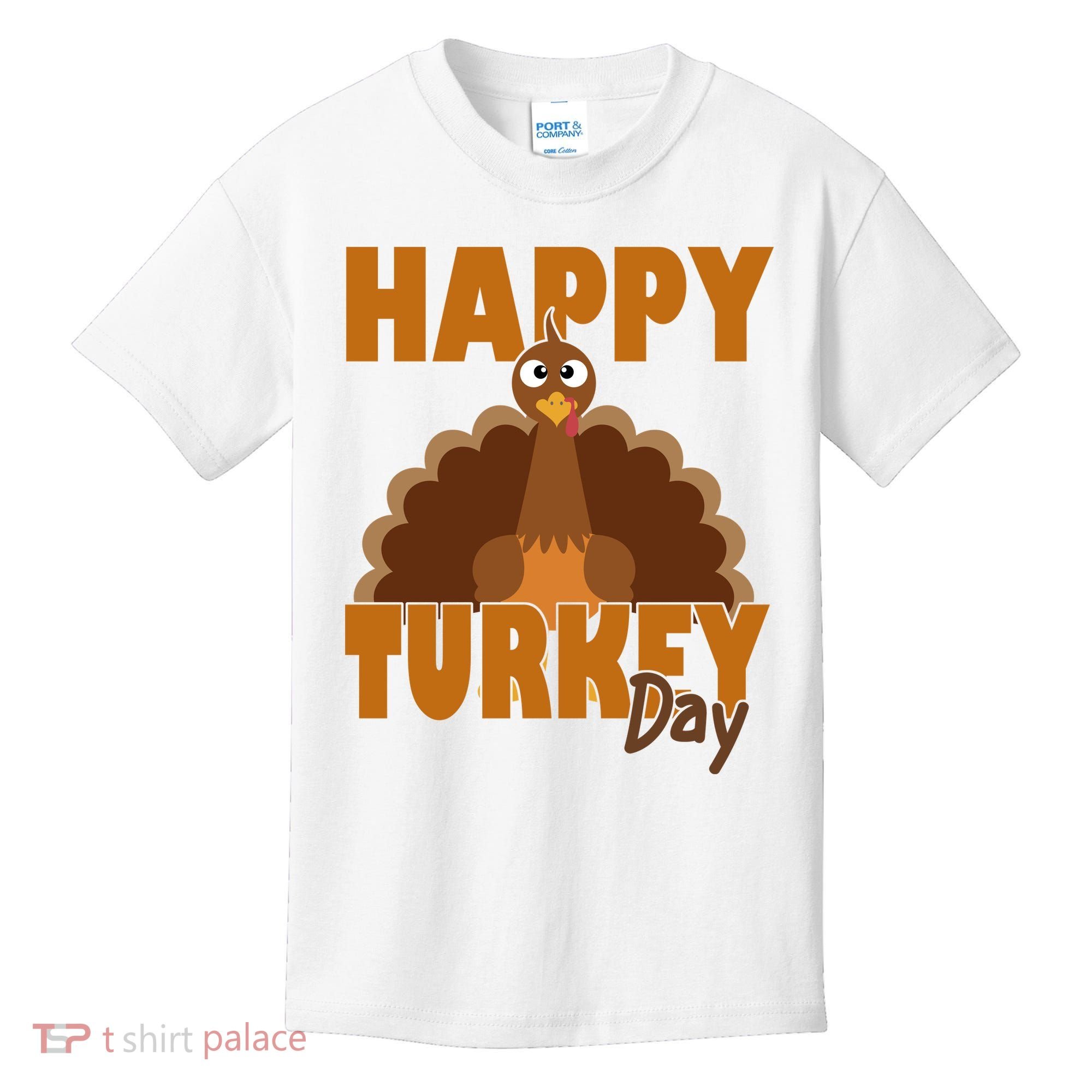 Happy Turkey Day Thanksgiving Holiday Kids T-Shirt