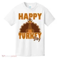 Happy Turkey Day Thanksgiving Holiday Kids T-Shirt thumb 0