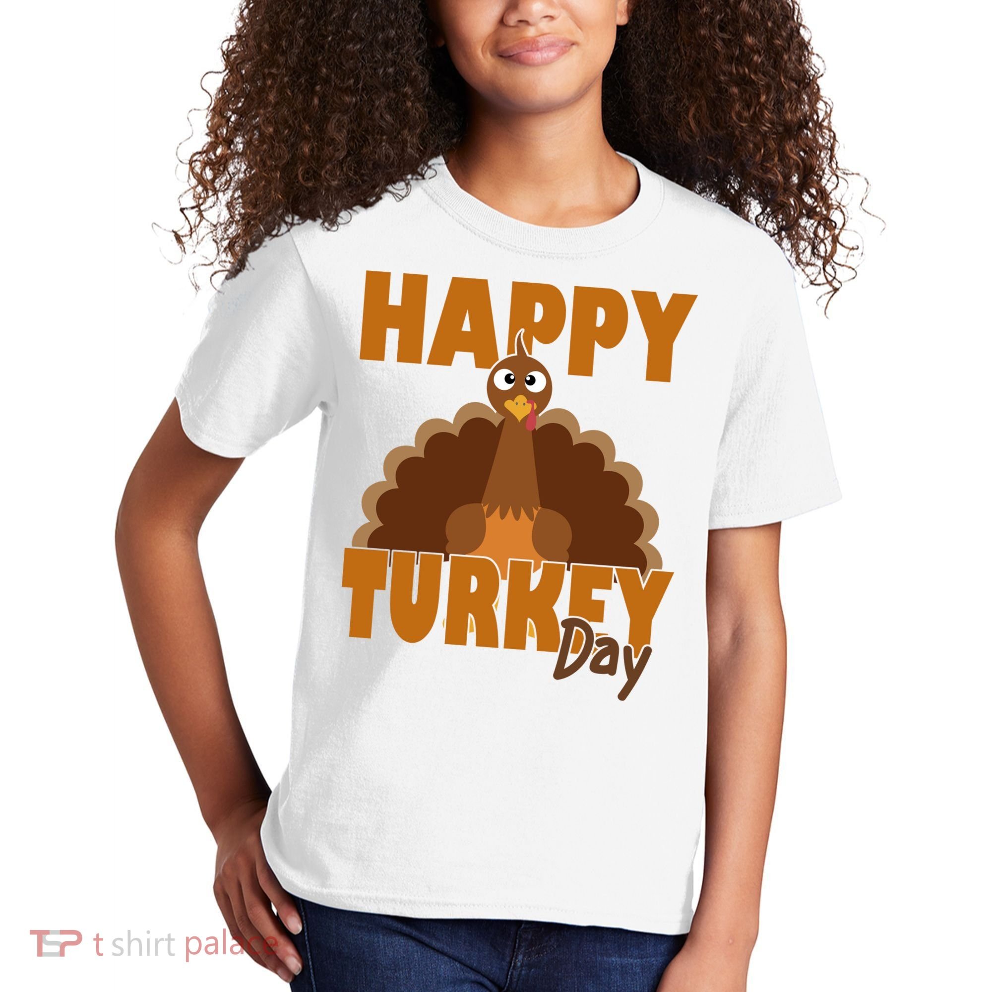 Happy Turkey Day Thanksgiving Holiday Kids T-Shirt