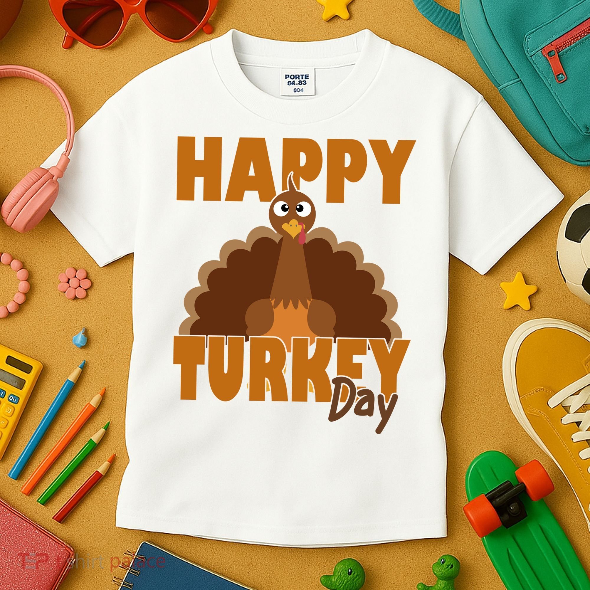 Happy Turkey Day Thanksgiving Holiday Kids T-Shirt