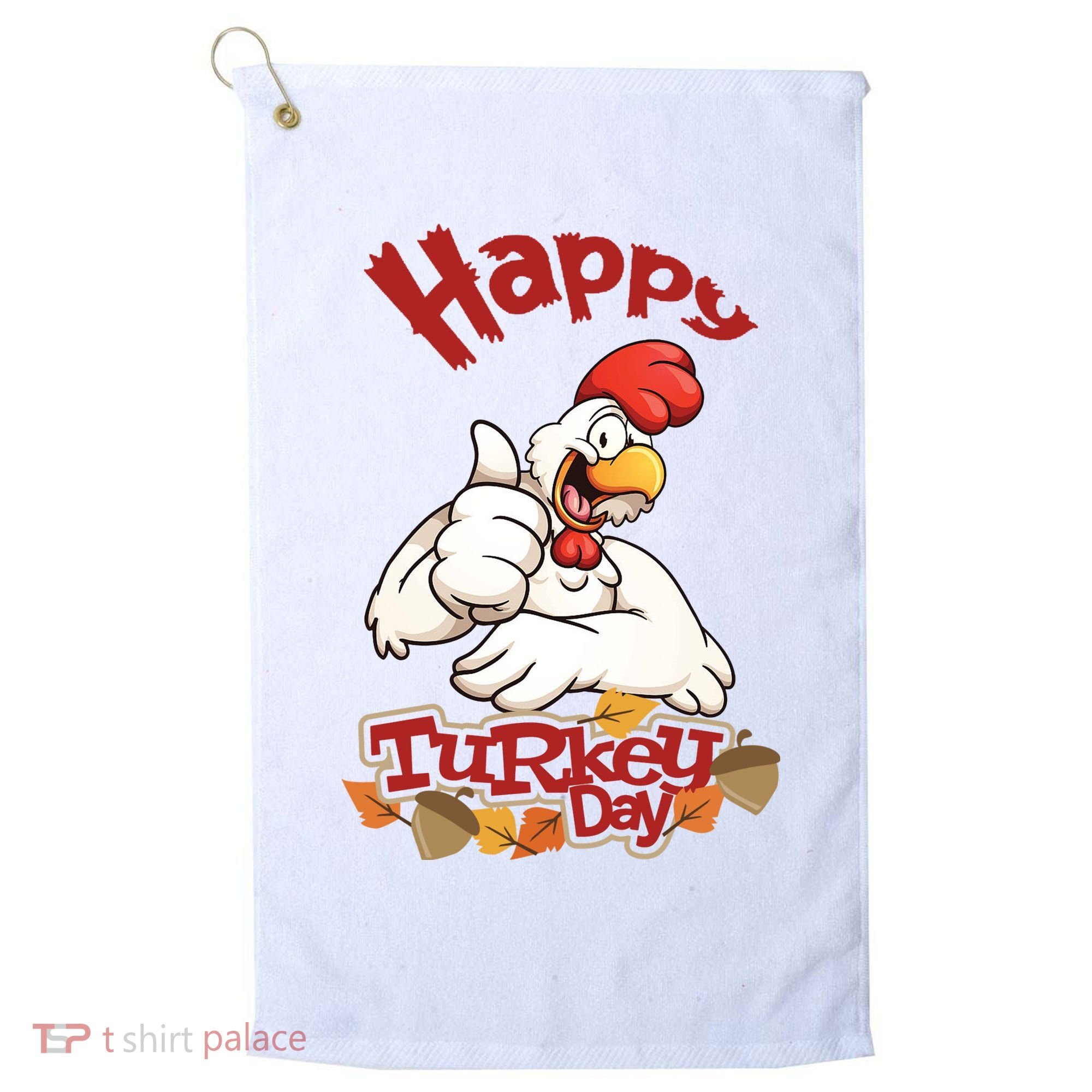 Happy Turkey Day Golf Towel