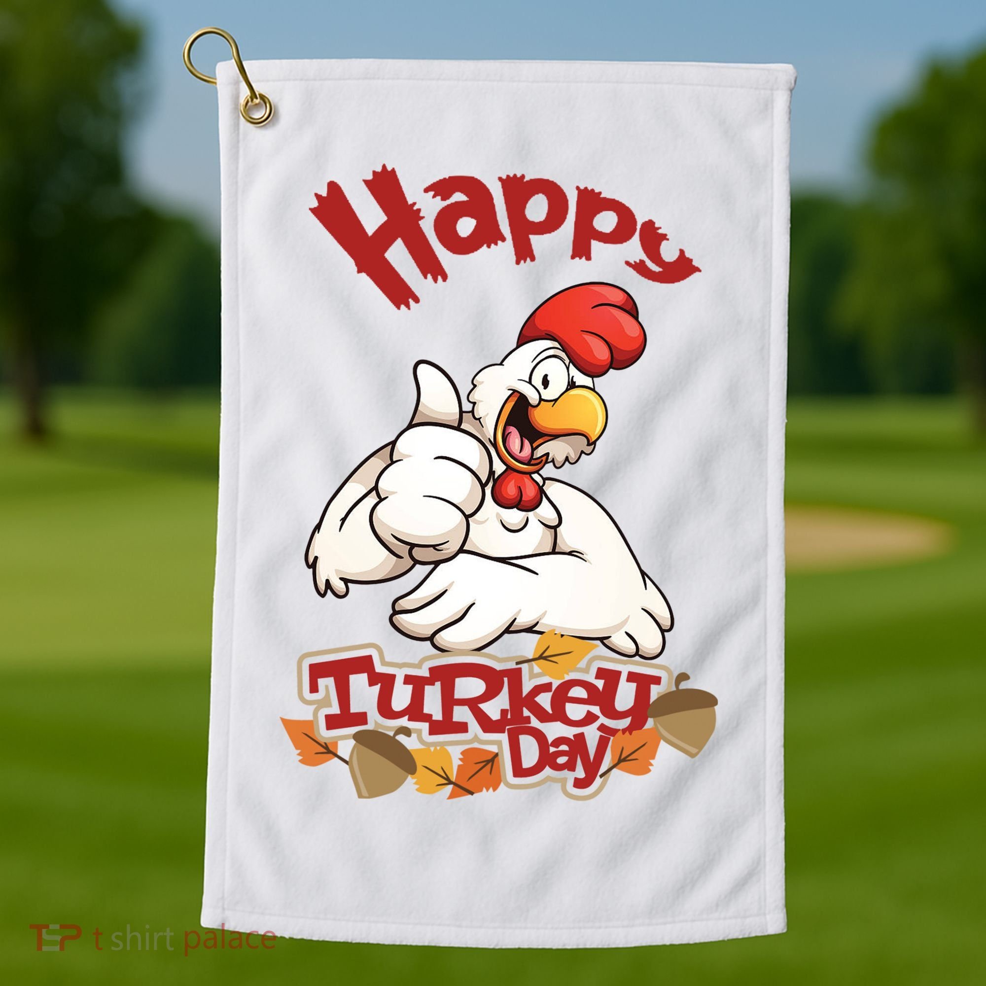 Happy Turkey Day Golf Towel
