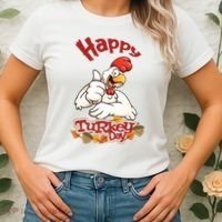 Happy Turkey Day Women's T-Shirt thumb 2