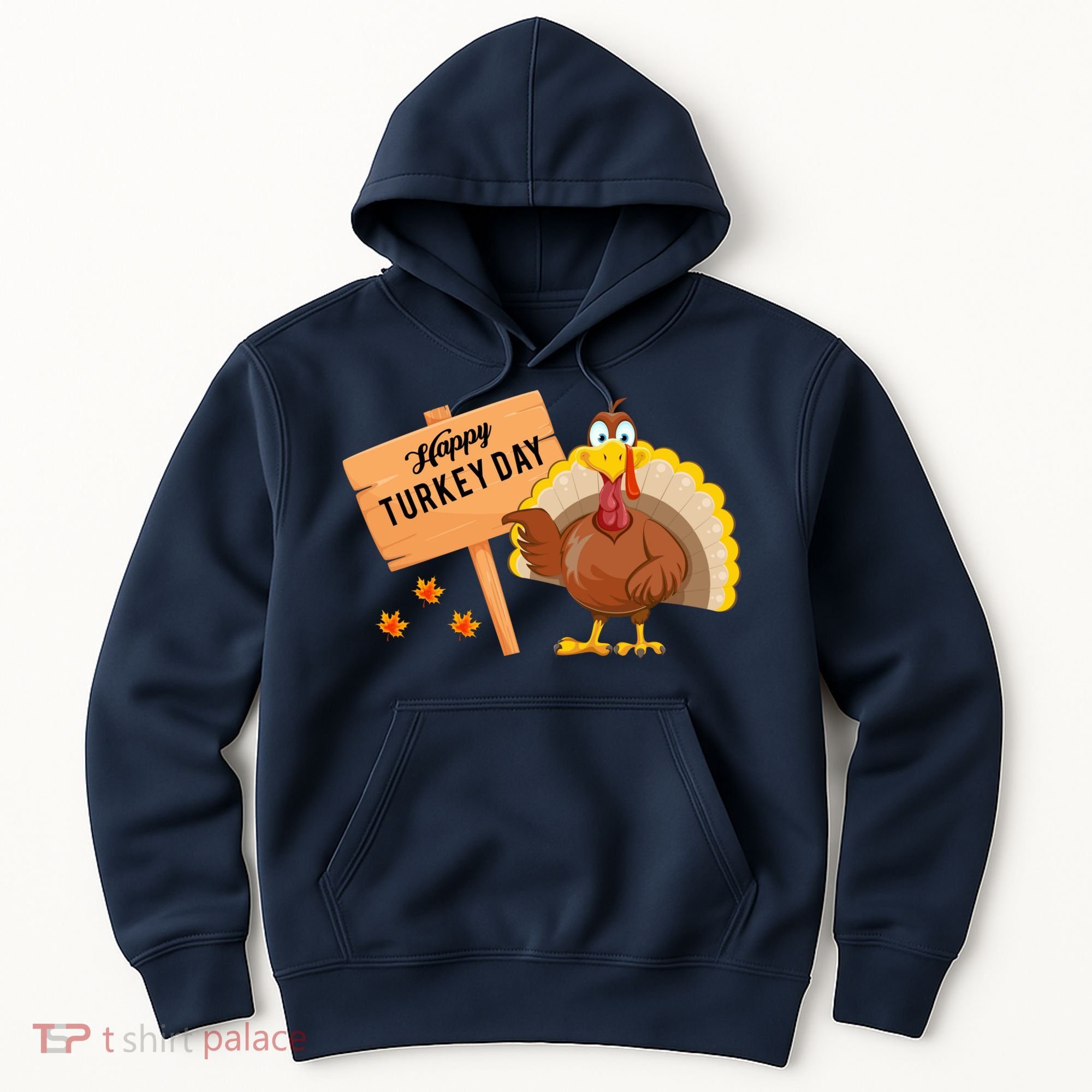 Happy Turkey Day Funny Thanksgiving Family Graphic Hoodie
