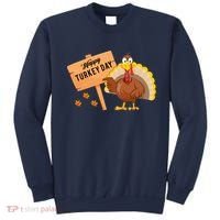 Happy Turkey Day Funny Thanksgiving Family Graphic Sweatshirt thumb 0